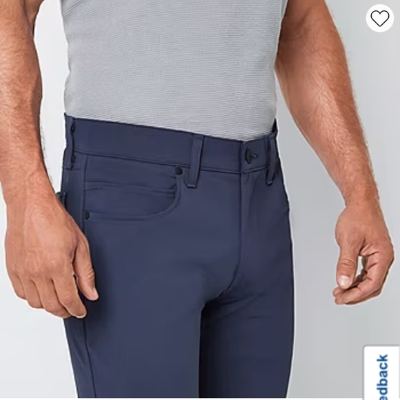 Nwt Stylus 5 Pocket Mens Slim Fit Flat Front Pants in blue nights - Picture 4 of 4